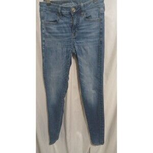 American Eagle jegging jeans womens 2 next level stretch mid rise  blue